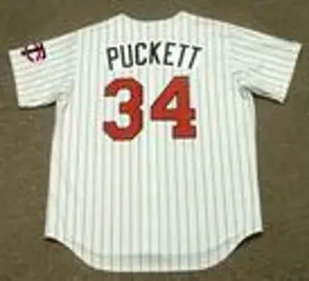 KIRBY PUCKETT Minnesota Twins 1991 Majestic Throwback Home Baseball Jersey 