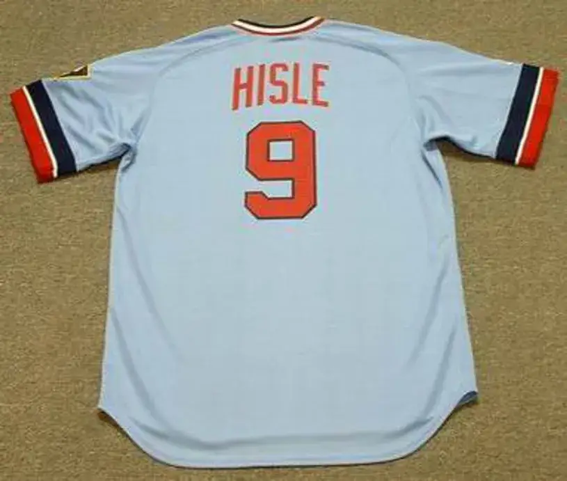 LARRY HISLE Minnesota Twins 1977 Majestic Cooperstown Throwback Baseball Jersey 
