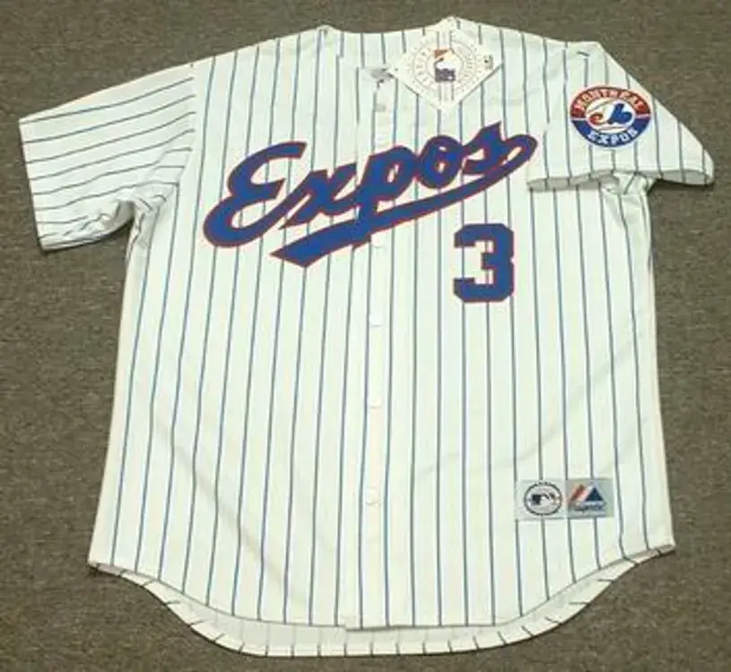 JOSE VIDRO Montreal Expos 2002 Majestic Throwback Home Baseball Jersey