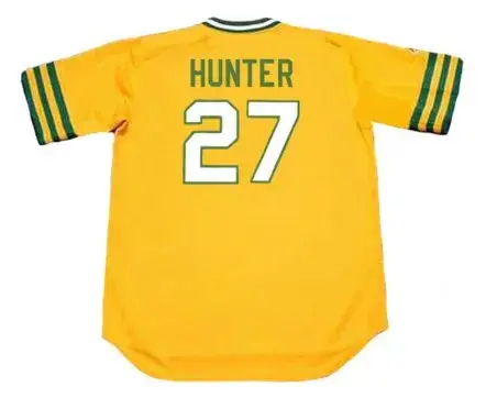 JIM “CATFISH” HUNTER Oakland Athletics 1972 Majestic Cooperstown Baseball Jersey