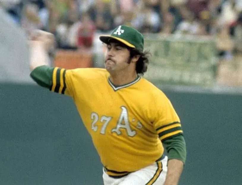 JIM “CATFISH” HUNTER Oakland Athletics 1972 Majestic Cooperstown Baseball Jersey 