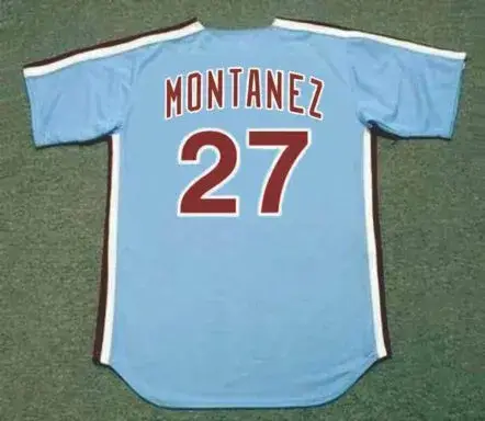 WILLIE MONTANEZ Philadelphia Phillies 1974 Away Throwback Baseball Jersey 