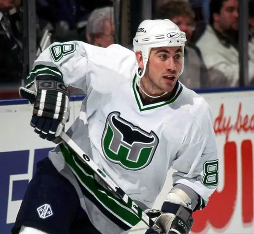 GEOFF SANDERSON Hartford Whalers 1993 Home CCM Vintage NHL Hockey Jersey 