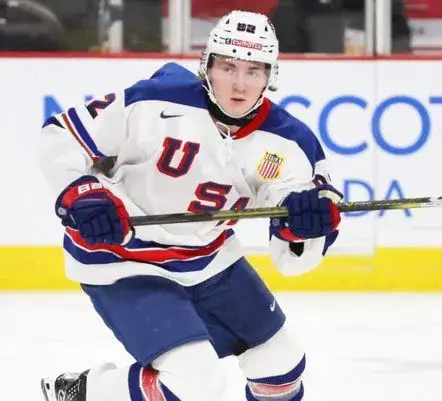 LOGAN COOLEY 2022 USA Nike Throwback Hockey Jersey 