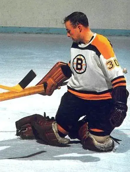GERRY CHEEVERS Boston Bruins 1960’s CCM Throwback Away NHL Hockey Jersey 