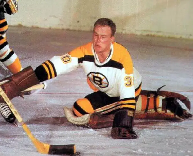 GERRY CHEEVERS Boston Bruins 1960’s CCM Throwback Away NHL Hockey Jersey 