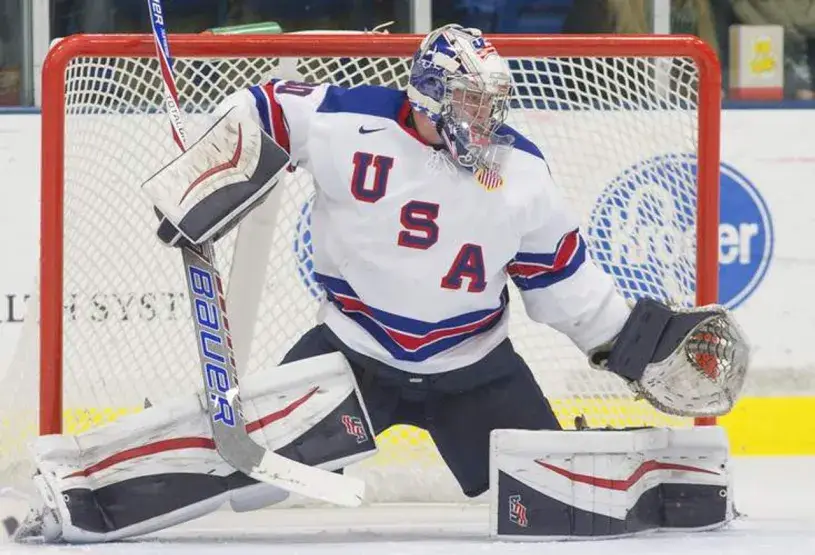 JAKE OETTINGER 2018 USA Nike Throwback Hockey Jersey 