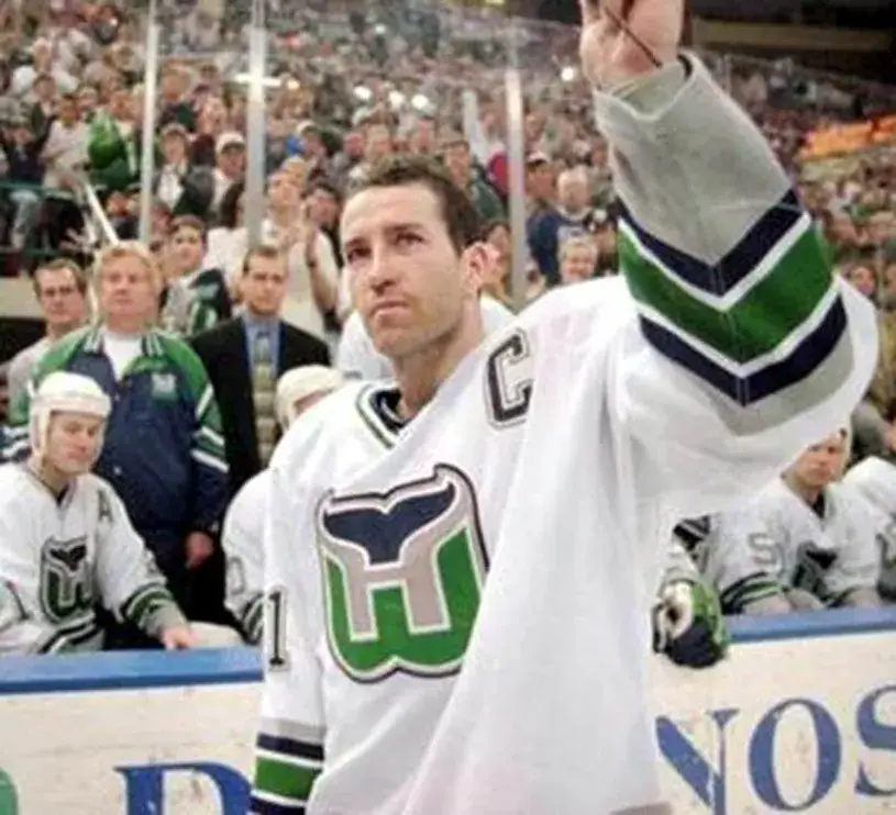 KEVIN DINEEN Hartford Whalers 1996 Home CCM Vintage NHL Hockey Jersey 
