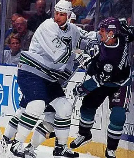 STU GRIMSON Hartford Whalers 1996 Home CCM Vintage NHL Hockey Jersey 