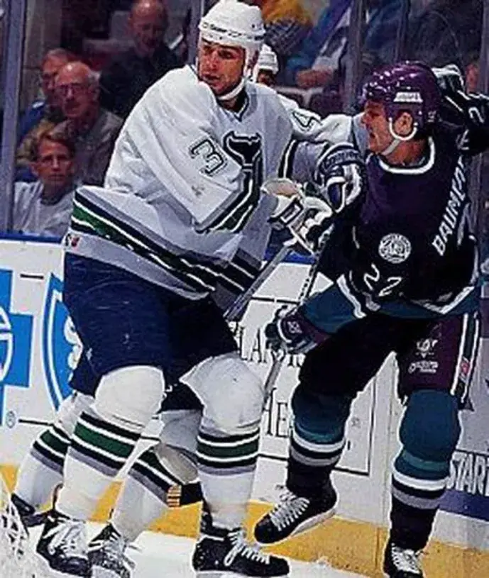 STU GRIMSON Hartford Whalers 1996 Home CCM Vintage NHL Hockey Jersey 
