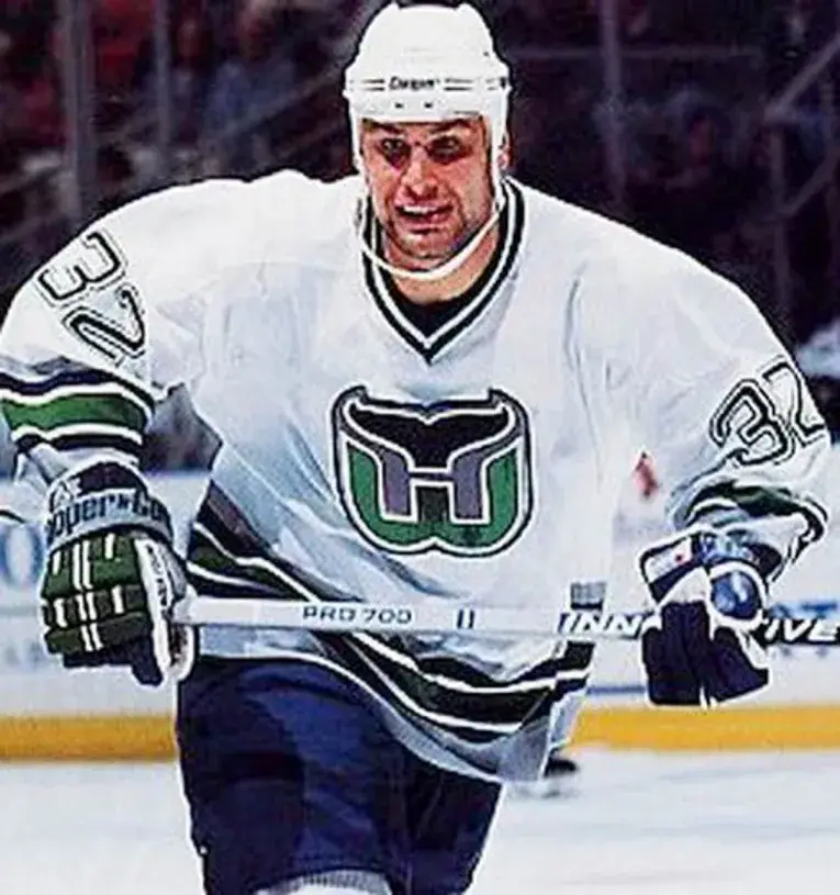 STU GRIMSON Hartford Whalers 1996 Home CCM Vintage NHL Hockey Jersey 