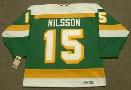 KENT NILSSON Minnesota North Stars 1985 CCM Vintage Throwback NHL Jersey 