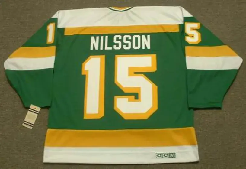 KENT NILSSON Minnesota North Stars 1985 CCM Vintage Throwback NHL Jersey 