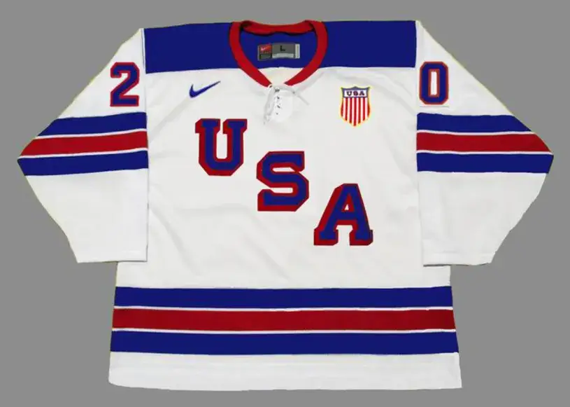 LANE HUTSON 2022 USA Nike Throwback Hockey Jersey