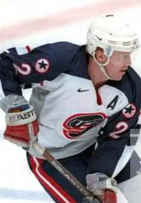 BRIAN LEETCH 1998 USA Nike Olympic Throwback Hockey Jersey 