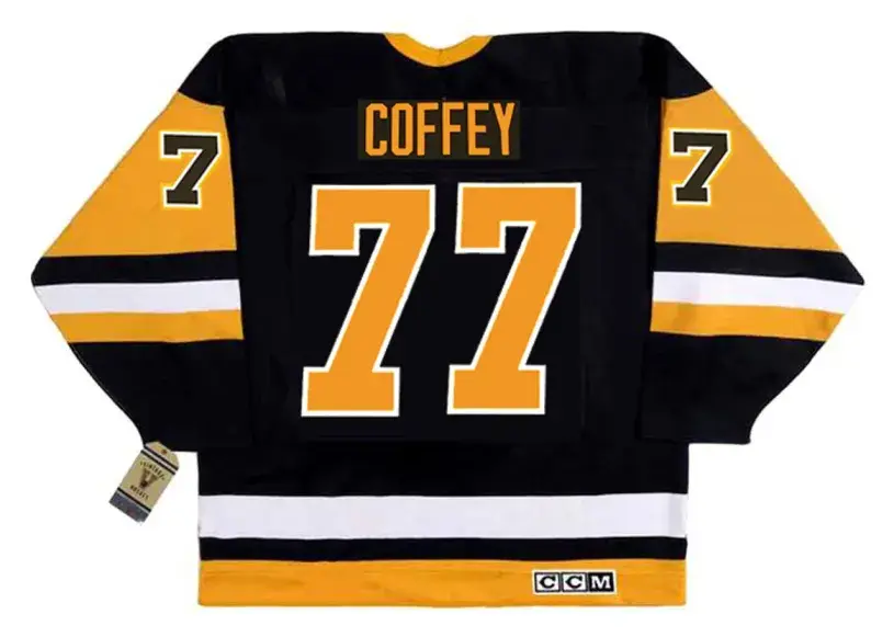 PAUL COFFEY Pittsburgh Penguins 1992 Away CCM Throwback NHL Hockey Jersey 