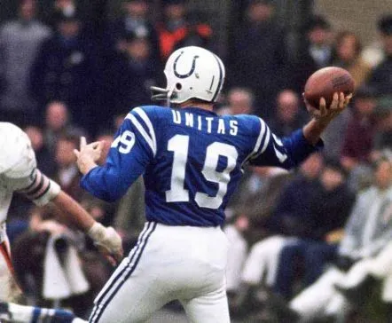 JOHNNY UNITAS Baltimore Colts 1970 Throwback Home NFL Football Jersey 