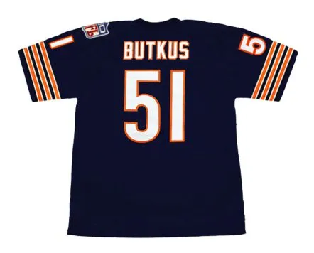 DICK BUTKUS Chicago Bears 1969 Home Throwback NFL Football Jersey 
