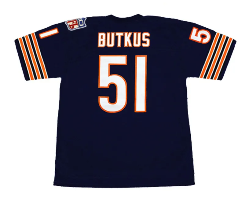 DICK BUTKUS Chicago Bears 1969 Home Throwback NFL Football Jersey 