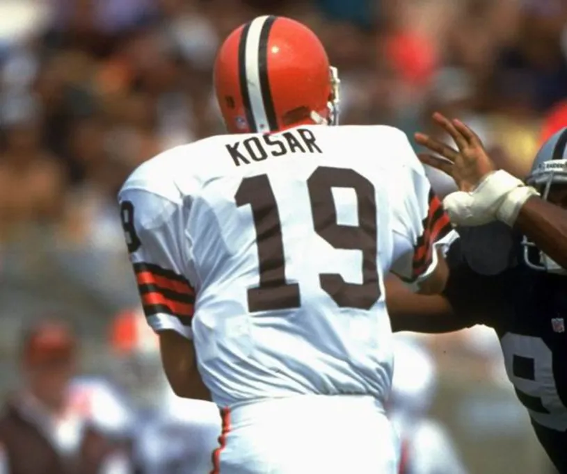 BERNIE KOSAR Cleveland Browns 1988 Throwback NFL Football Jersey 