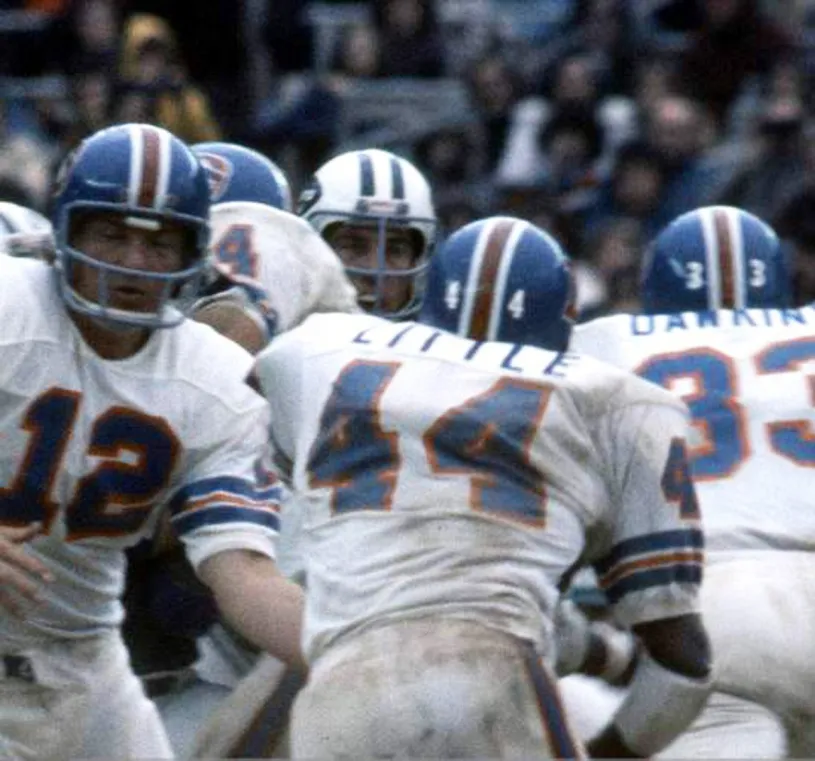 FLOYD LITTLE Denver Broncos 1973 Away Throwback NFL Football Jersey 