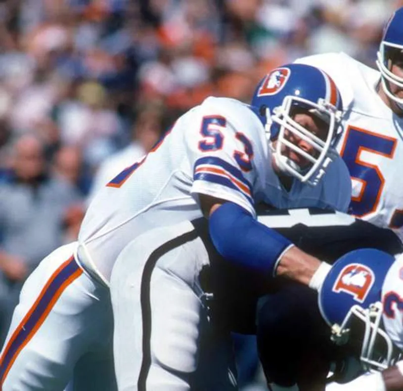 RANDY GRADISHAR Denver Broncos 1977 Away Throwback NFL Football Jersey 