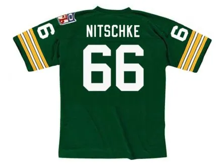 RAY NITSCHKE Green Bay Packers 1969 Throwback NFL Football Jersey 