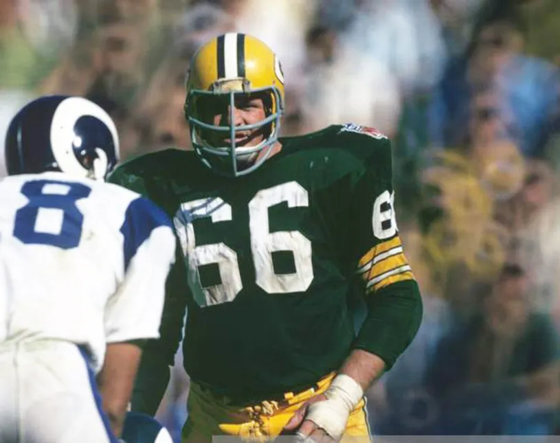 RAY NITSCHKE Green Bay Packers 1969 Throwback NFL Football Jersey 