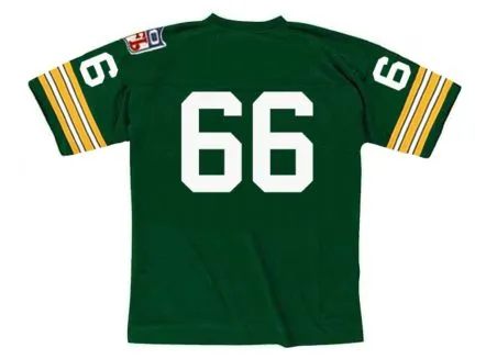 RAY NITSCHKE Green Bay Packers 1969 Throwback NFL Football Jersey 