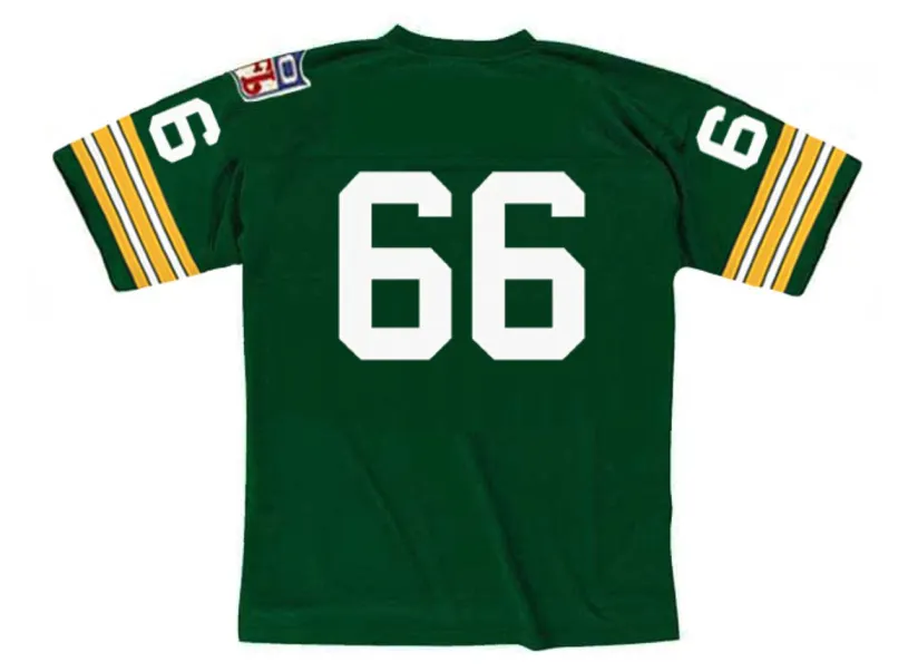 RAY NITSCHKE Green Bay Packers 1969 Throwback NFL Football Jersey 