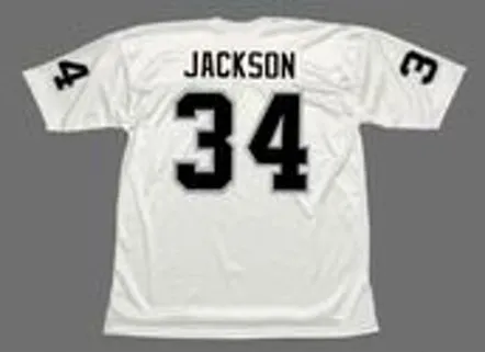 BO JACKSON Los Angeles Raiders 1987 Away NFL Football Throwback Jersey 