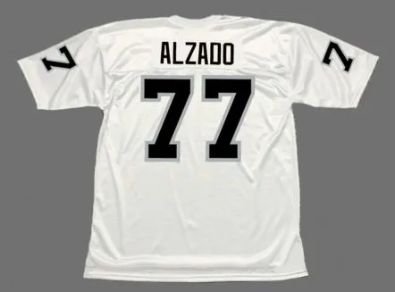 LYLE ALZADO Los Angeles Raiders 1983 Away Throwback NFL Football Jersey 