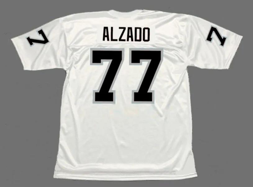 LYLE ALZADO Los Angeles Raiders 1983 Away Throwback NFL Football Jersey 