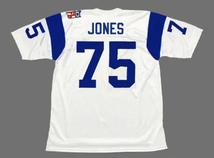 DEACON JONES Los Angeles Rams 1969 Throwback NFL Football Jersey 