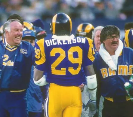 ERIC DICKERSON Los Angeles Rams 1984 Throwback NFL Football Jersey 