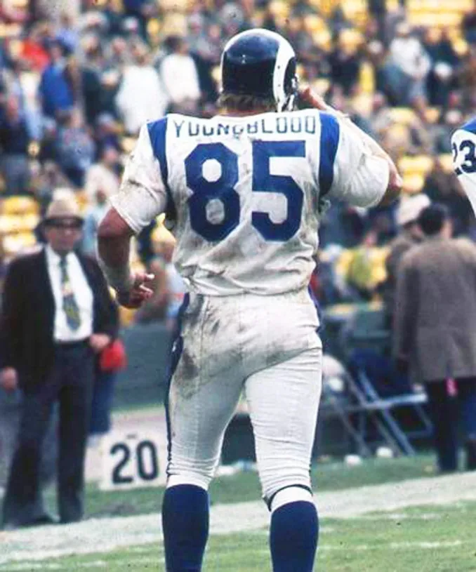 JACK YOUNGBLOOD Los Angeles Rams 1971 Throwback NFL Football Jersey 