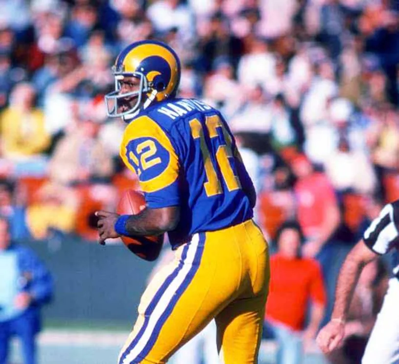 JAMES HARRIS Los Angeles Rams 1974 Throwback NFL Football Jersey 