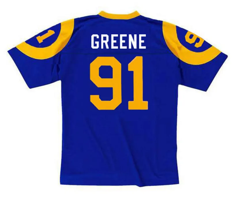 KEVIN GREENE Los Angeles Rams 1989 Throwback NFL Football Jersey 