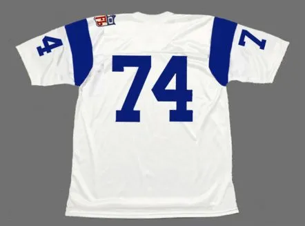 MERLIN OLSEN Los Angeles Rams 1969 Throwback NFL Football Jersey 
