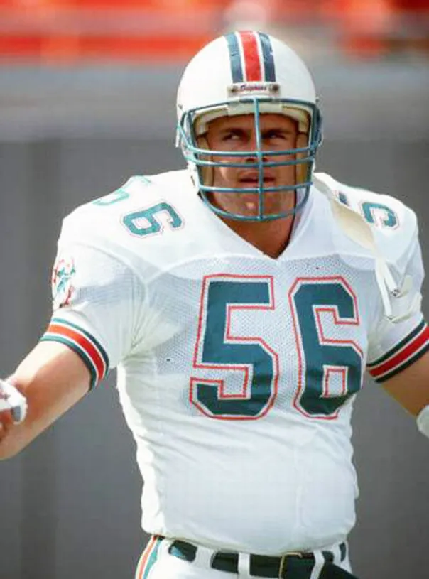 JOHN OFFERDAHL Miami Dolphins 1988 Throwback NFL Football Jersey 