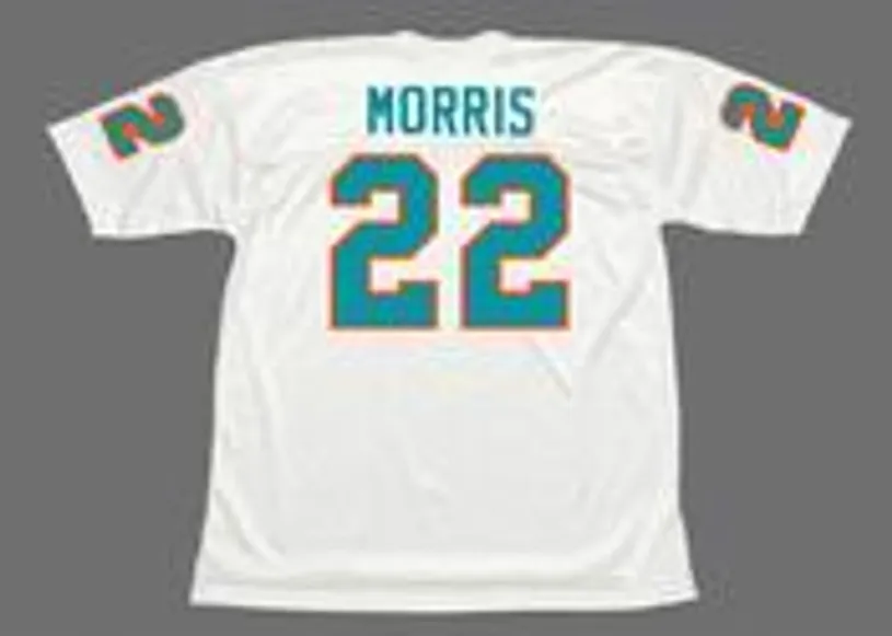 MERCURY MORRIS Miami Dolphins 1972 Throwback NFL Football Jersey 
