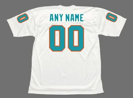 MIAMI DOLPHINS 1970’s Away Throwback NFL Jersey Customized “Any Name & Number(s)” 