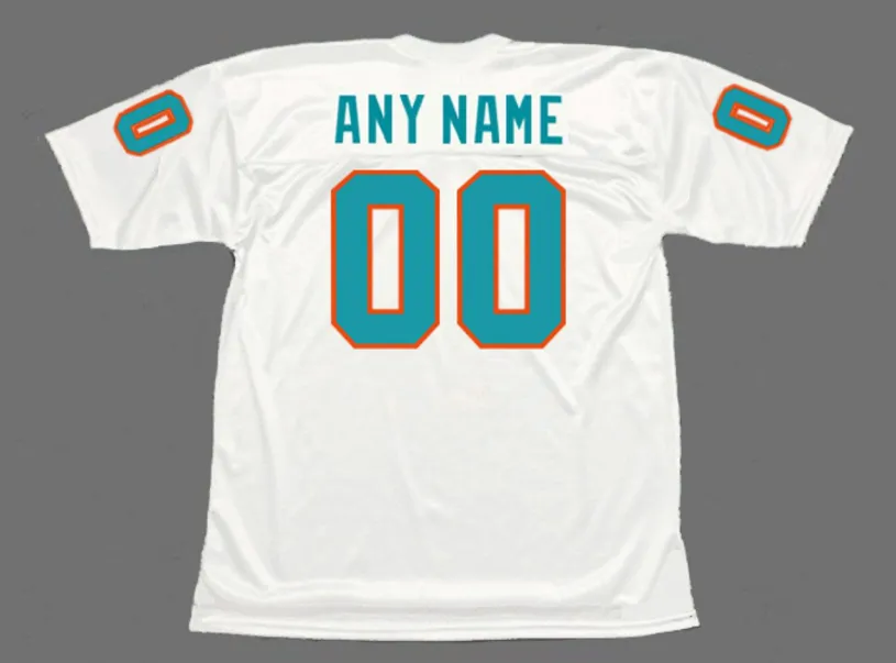 MIAMI DOLPHINS 1970’s Away Throwback NFL Jersey Customized “Any Name & Number(s)” 