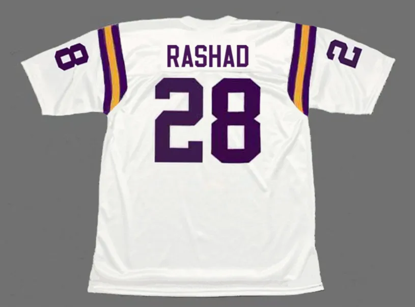 AHMAD RASHAD Minnesota Vikings 1979 Away Throwback NFL Football Jersey 
