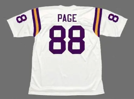 ALAN PAGE Minnesota Vikings 1975 Away Throwback NFL Football Jersey 