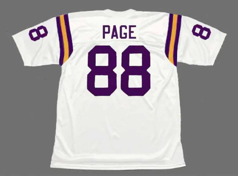 ALAN PAGE Minnesota Vikings 1975 Away Throwback NFL Football Jersey 