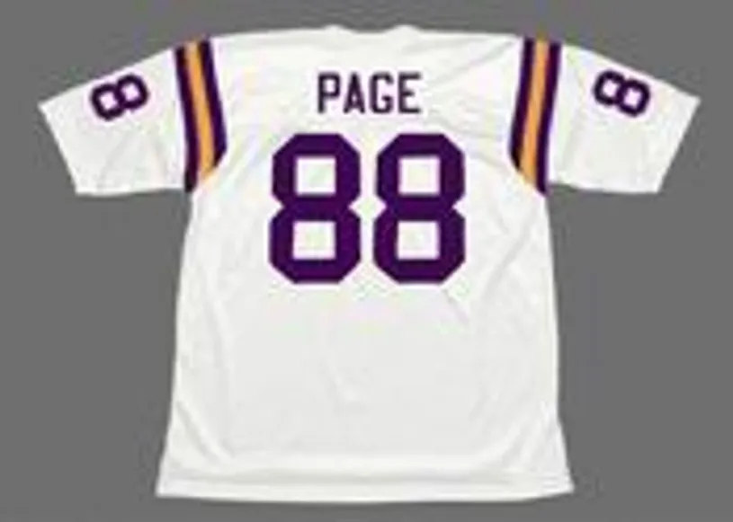 ALAN PAGE Minnesota Vikings 1975 Away Throwback NFL Football Jersey 