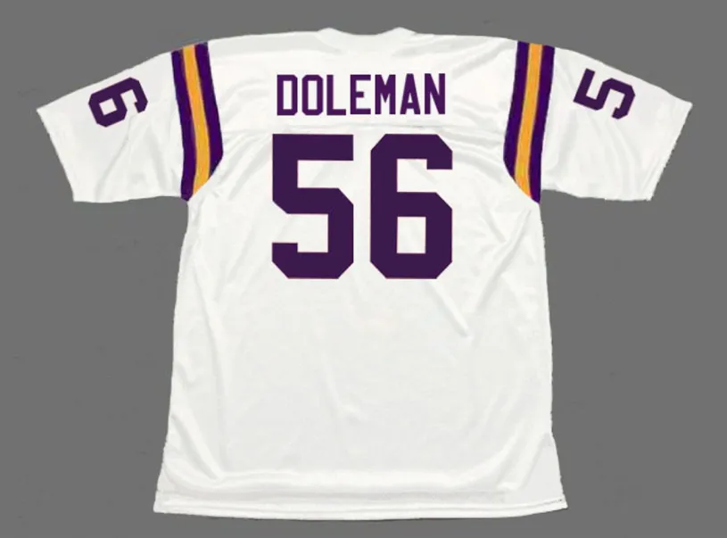 CHRIS DOLEMAN Minnesota Vikings 1990 Away Throwback NFL Football Jersey 
