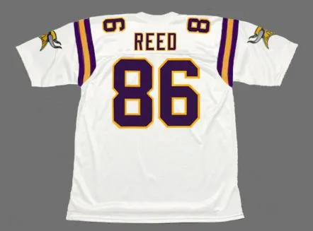 JAKE REED Minnesota Vikings 1996 Away Throwback NFL Football Jersey 