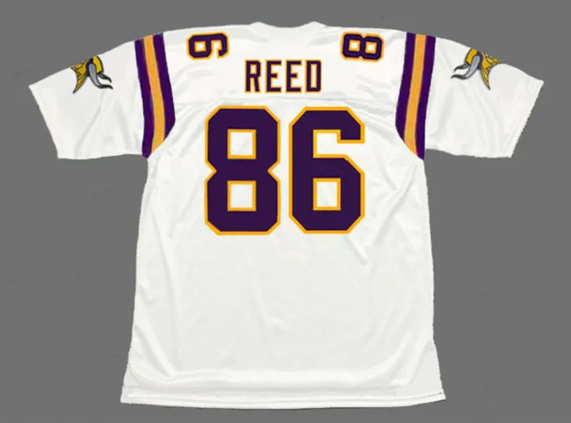 JAKE REED Minnesota Vikings 1996 Away Throwback NFL Football Jersey 